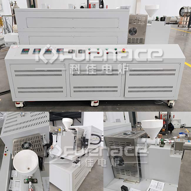 特殊材料料斗多温区旋转倾斜管式炉实拍图2