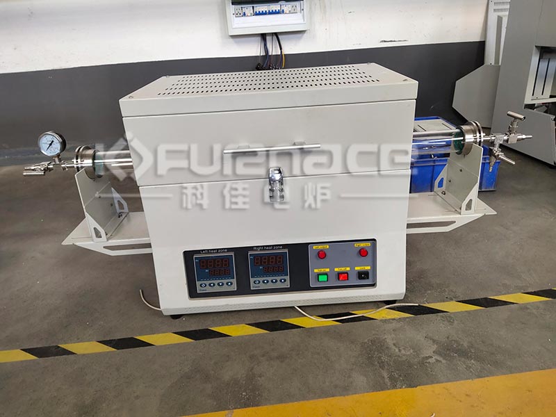 比较常用的小型两温区管式电加热炉